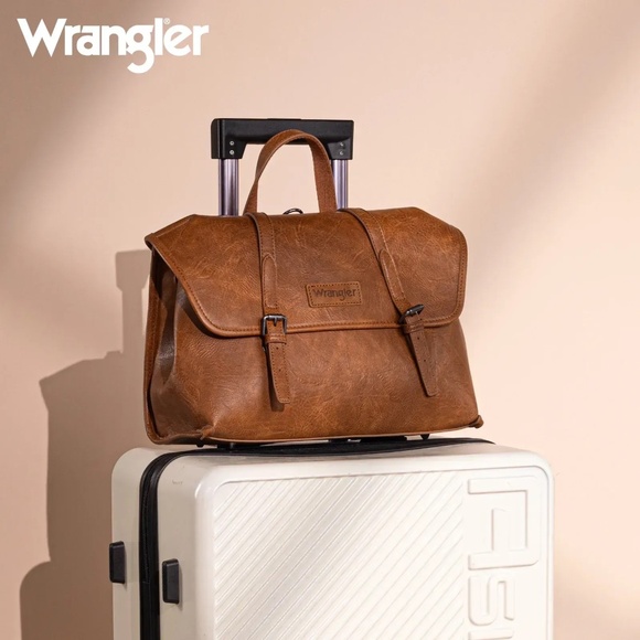 Wrangler Top Handle Carry Satchel/Laptop Bag/Backpack/Crossbody Brown main image 4